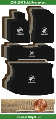 Conjunto de tapete de luxo personalizado para 2002-2007 Buick Rendezvous com logotipo (4 peças) #246 - Imagem 1 de 4