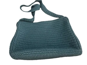 Bolso de hombro The Sak de ganchillo azul tamaño mediano - Imagen 1 de 4