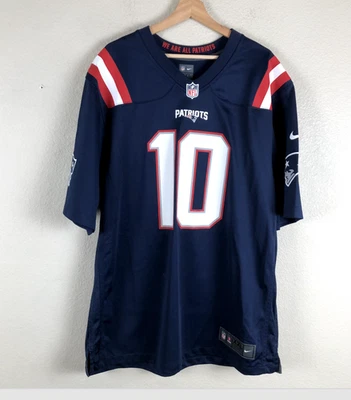 Футболка мужская New England Patriots 2XL синяя NFL футбол на поле Jones 10 Nike - Изображение 1 из 4