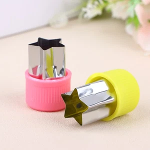 3Pcs Star Heart Flower Shape Vegetables Cutter Plastic Handle Fruit Cutting Tool - Picture 1 of 14