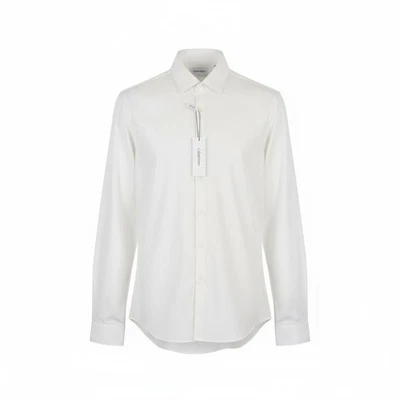 Calvin Klein Structure Solid Slim Hombre Camisa Formal 38M Blanco - Imagen 1 de 4
