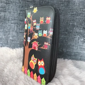 Meli Melo Eule Baum Geldbörse Reißverschluss Clutch veganes Leder süß Druck Organizer Neu mit Etikett - Bild 1 von 10