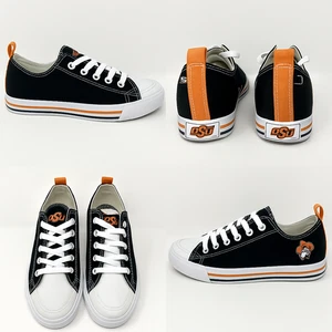 🟠 OSU Cowboys Canvas Sneakers Men’s 10 / Women’s 12 Black Orange NCAA Low Tops - Picture 1 of 9