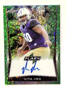 VITA VEA Rookie 2018 Leaf Metal Flash verde prismático automático RC Buccaneers DE/15 - Imagen 1 de 3