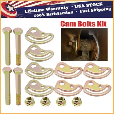 Juego de 2 pernos de leva de brazo de control superior delantero para Silverado 1500HD 2500HD 3500HD Foto 1 de 4