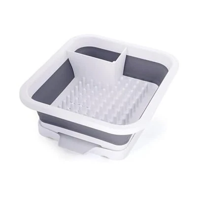  Белая складная стойка для тарелок с мягкими колышками для предотвращения царапин на стаканах,  - Изображение 1 из 4