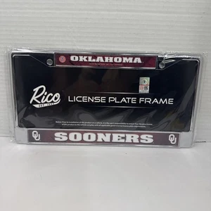 Telaio targa Oklahoma Sooners metallo cromato auto camion nuovo con etichetta - Foto 1 di 6