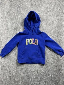 Polo Ralph Lauren Niños Azul Sudadera con Capucha Talla 4T Logo Spellout Jersey Preppy - Imagen 1 de 6