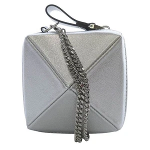 Borsa a tracolla Valentino Garavani borsa Rockstuds catena pelle argento aute... - Foto 1 di 24