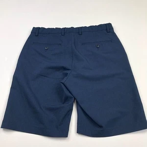 Greg Norman 32 (Passform 32W) flache Golf Polyester Stretch 9,5" Shorts blau - Bild 1 von 7