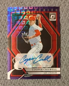 Cooper Criswell 2022 Panini Optic Rookie Auto Elite Series Purple /12 #ESS-CC... - Picture 1 of 2