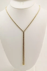 New Jaden Star Good Tone Rhinestone Lariat Style Necklace - Picture 1 of 3