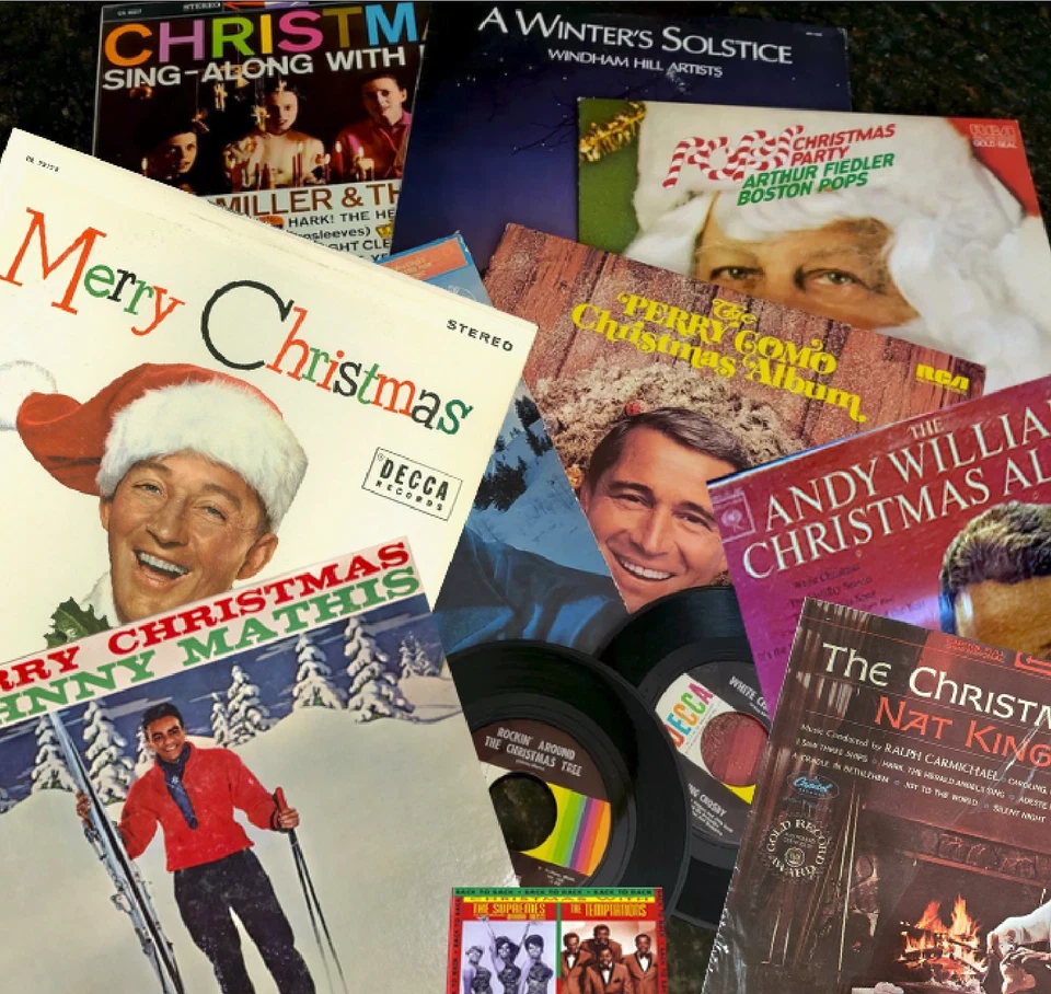 Christmas Holiday Music Blowout! Vinyl LP 45 & CD Collection R&B Soul Pop Albums - Image 1 of 4