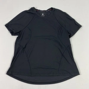 Camisa Spyder Active Para Hombre Grande Negra Rendimiento Atlético Manga Corta Top - Imagen 1 de 9