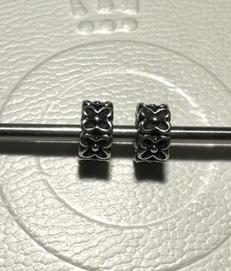 Genuino Pandora Par de Espaciadores Aloha Retirados #790498 925 ALE - Imagen 1 de 2