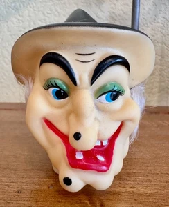 VINTAGE HALLOWEEN KUNSTSTOFF HEXENKOPF - Bild 1 von 6