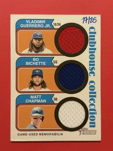 VLADIMIR GUERRERO/BO BICHETTE/CHAPMAN (17/25)(TRIPLE JERSEY RELIC)2023 Heritage - Bild 1 von 3