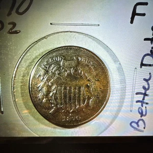 1868 Three Cent Nickel Coin 3 Cent #057 - Picture 1 of 4