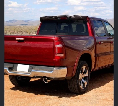 2019-2024 Dodge RAM 1500 Rear Roof Matte Black Truck Spoiler Wing Kit - Image 1 of 4