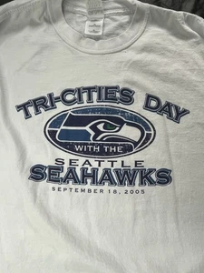 2005 Seattle Seahwaks Tri-Cities Day Shirt Mens XL Gildan White T-Shirt - Picture 1 of 8