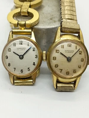VINTAGE Lot Junghans Gold Plated Watches And Bracelet Women Ladies Watch Germany - Image 1 of 4