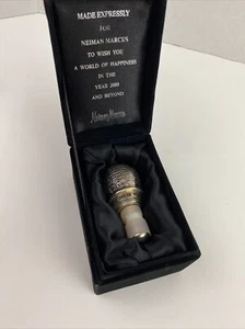 Neiman Marcus Silver Plated Wine Bottle Stopper - New Millennium Globe Pre-owned - Picture 1 of 12