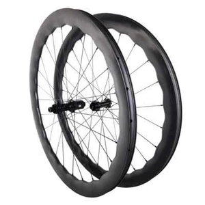700c Carbon Fahrrad Wave Laufradsatz Clincher Tubeless Straße Rennrad Laufräder - Bild 1 von 8