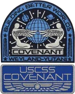 USCSS Covenant Weyland Yutani Alien Movie Crew Patch || 2PC Hook Backing 4" - Bild 1 von 1