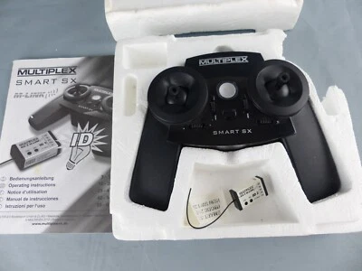 Emetteur RC MULTIPLEX SMART SX 6 M-LINK + récepteur RX-5 ID 2 , 55823 , testé OK - Photo 1/2