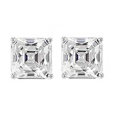 Sterlingsilber 5.65Ct Künstlicher Diamant Solitaire Ohrstecker Muttertag - Bild 1 von 4