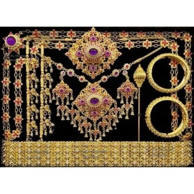 1 CONJUNTO Accesorios Tailandeses Joyería Ocasional Boda Novia Show ÚNICO Púrpura NUEVO Foto 1 de 4