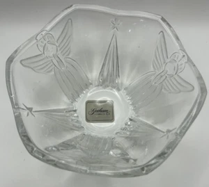 Gorham 1831 Angels Of Peace Crystal Glass Candy Bowl Made in Germany VTG 4x6” - Picture 1 of 15