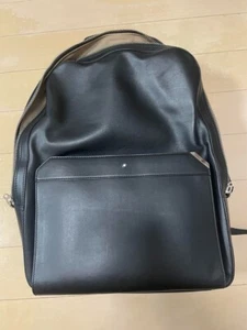 MONTBLANC Black MEISTERSTUCK Soft Grain Leather Medium Backpack business - Picture 1 of 6