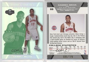 2007 Topps Co-Signers Silver Green Foil /19 Sammy Mejia Rodney Stuckey Rookie RC