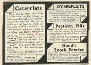 Catarrlets 1905 Various Quack Medicine Lowell Massachusetts Vintage Print Ad - Picture 1 of 1