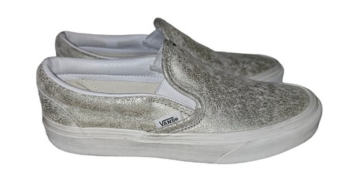 Scarpe Vans donna taglia 6 colore argento sneakers classiche slip on usate delicatamente