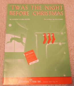 'Twas The Night Before Christmas Noten Fred Waring SHAWNEE PRESS 1943 Orig - Bild 1 von 8