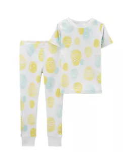 NWT 12 14 24M 5 10 boy girl EASTER eggs match family pajamas uni carters spring - Picture 1 of 8