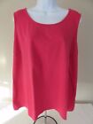 Land's End Women's Light Red Pullover Sleeveless Blouse Size 2X (20W-22W)