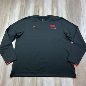 Nike Oregon State Beavers Sweater Mens 2XL Black Thin Dri-Fit Long Sleeve Swoosh