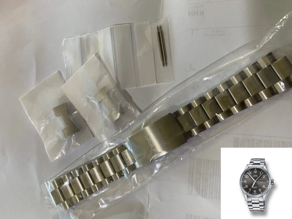 Real Oris Ø45mm 111 7711 Steel Band Bracelet Strap Big Crown ProPilot 07 8 22 19