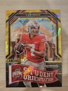 2023 Panini Prizm Draft Picks - Student Orientation Gold Ice Prizm C.J. Stroud  - Picture 1 of 6