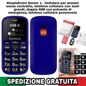 Cellulare x Anziani Doppia SIM, Telefono Cellulare Con Tasti Grandi,Pulsante SOS - Foto 1 di 13