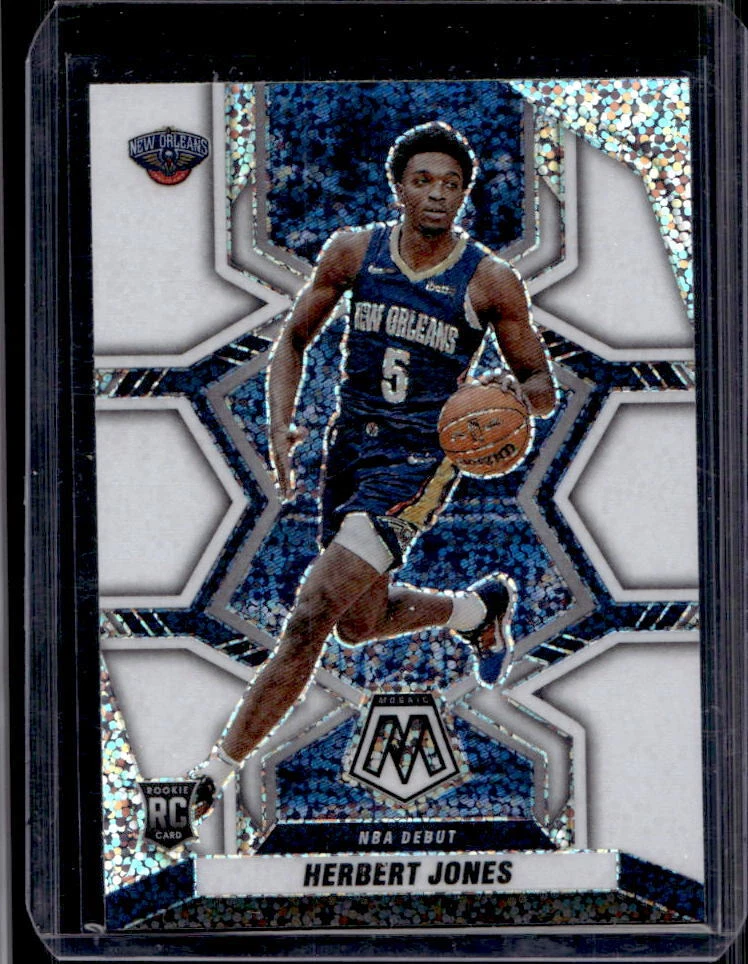 2021-22 Panini Mosaic Herbert Jones White Sparkle Prizm SP NBA Debut Rookie #280