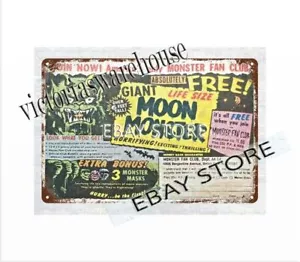 Wohnkultur Ideen 1960er Jahre RIESENMOND MONSTER Comic-Anzeigen Metall Blechschild - Bild 1 von 4