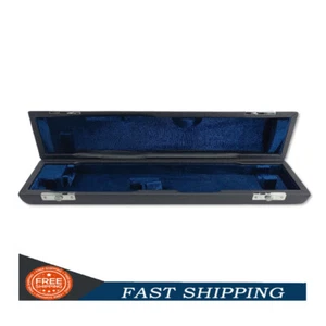 Black Color Advanced 17 Hole Flute Case Hard Wood +Leather Package Case B Foot - Picture 1 of 14