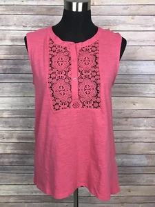 Joe Fresh ärmelloses, gehäkeltes Damenshirt vorne, Größe Small [neu mit Etikett] - Bild 1 von 5