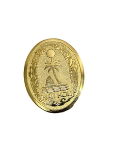 Medaglia ricordo città di Hai Kou Provincia di Hainan Cina moneta tono oro 3" - Foto 1 di 7