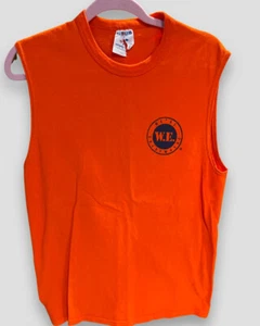 W. E. Workout We're Everywhere Tank Top T Shirt Men's L Jerzees Vtg Sleeveless - Picture 1 of 3