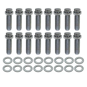 Chrome Big Block Chevy 12 Point 3/8" Head Intake Manifold Bolt Kit BBC 396 454 - Picture 1 of 3
